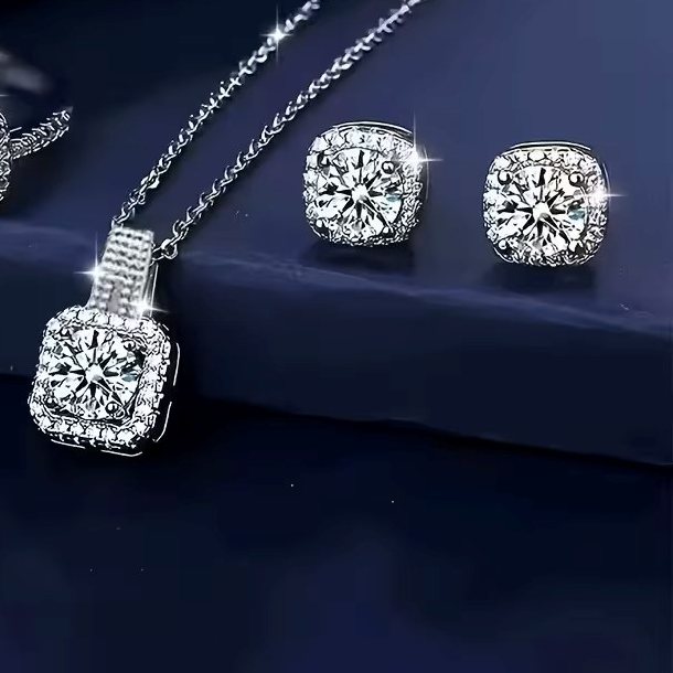Conjunto prateado em aço inox